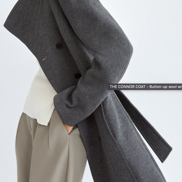 Babaton The Connor Coat Button-up wool wrap coat - Picture 2 of 6
